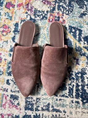 Jenni Kayne Suede Mules Size 37 Espresso